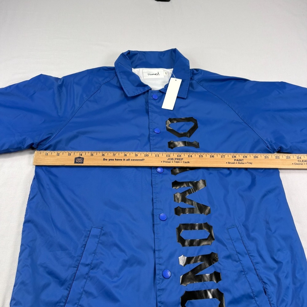 Diamond Supply Co Jacket Mens Medium Blue Bomber Snap Up Skater NEW‎ - Picture 5 of 9